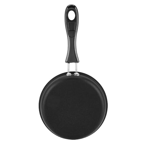 HERCHR Mini Egg and Omelet Pan, Cast Iron Skillet Single Egg Frying Pan for Eggs, Omelets, Pancakes, 4.7inch