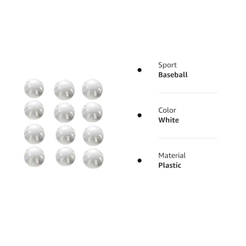 Wiffle Ball Baseballs Official Size (12 Pack)