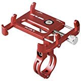 GUB Bike Phone Holder Mount - Metal Motorcycle Phone Mount, Unbreakable 360° Rotation Adjustable Bicycle Phone Holder for iPhone 12 Pro Max 12 Galaxy 21 Red