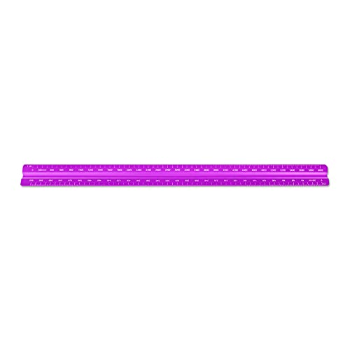 Image of Alumicolor Aluminum Engineer Metric Solid Drafting Scale, 30 Centimeter, Purple