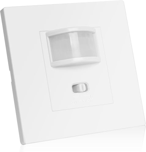 AXFEE Détecteur de Mouvement intérieur encastré, portée 9 m/160°, intérieur 230 V, remplace Un Interrupteur, Montage Mural, Technologie à 2 Fils,...