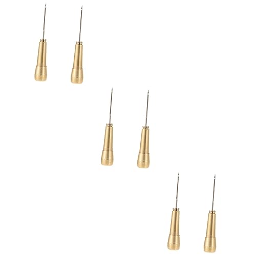 EXCEART 3sets Sewing Awls Leather Repair Tools Crochet Prickers Shoes Repair Kit Boot Sole Replacement Tool 2pcs*3