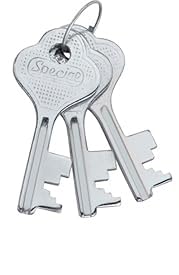 Image of Azco Round Locks Multiple Keys Padlocks 52mm 65mm Steel Levers Double Locking, Strong Hardened Shackle Lock and Key for Home Door Shutter Shop Office Main Gate (3 Keys 50mm Black Pack 1)