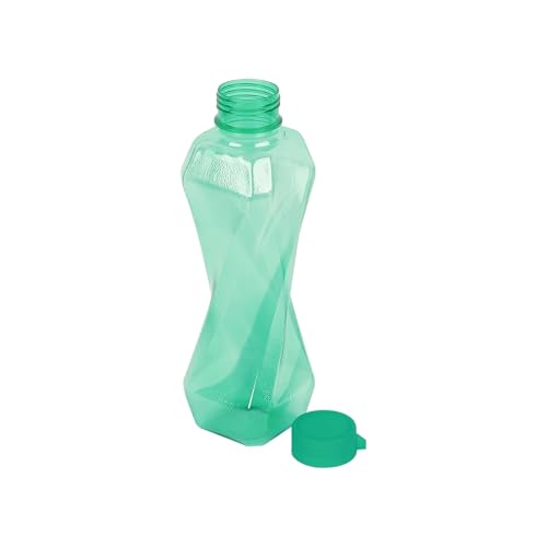 Image of PEARLPET Twist BPA-Free Plastic Water Bottle Set |Lightweight, Leak-Proof & Freezer Safe - Pack of 6 (1000ml Each), Green