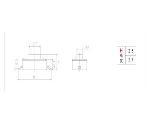 Interruptores pulsadores de 3x6x2,5 mm micro tactil micropulsadores en pack de 10 unidades 3