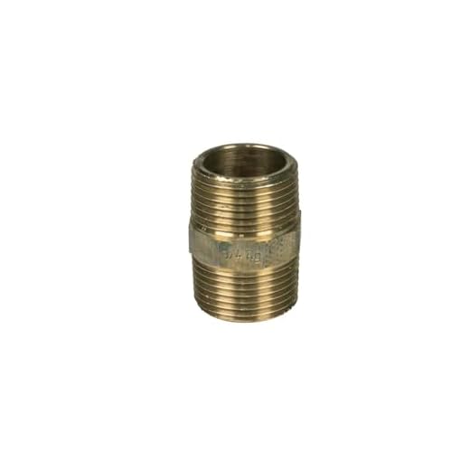 Europart 762315 inloppsslanganslutning matningsslang anslutning adapter 2 x 3/4 tum yttre gänga i rödmässing rödmässing för tvättmaskin diskmaskin