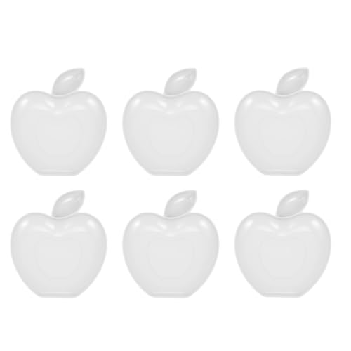 PACKOVE Apple- Shaped Dipping Tray 6pcs Sushi Platter with Sauce Holder Small Side Dish Appetizer Serving Tray Kitchen Snack Bowl Dumpling Plate