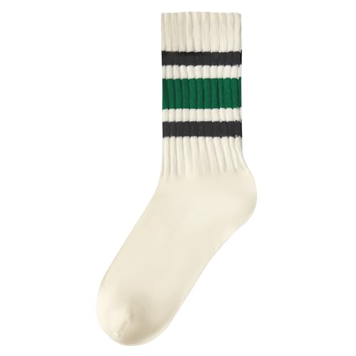 Image of Century Star Retro Striped Novelty Socks For Women Vintage Casual Crew Socks Sporty Calf Socks Cotton Socks Women