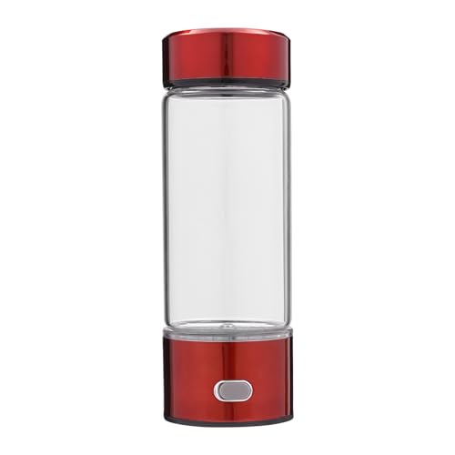 Malkoaswe Botella de agua de hidrógeno de 420 ml con cargador USB, generador de hidrógeno portátil para viajes, oficina y deportes