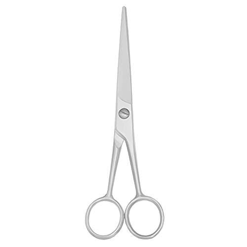 Motanar Stainless Steel Facial Hair Small Pet Professional Grooming Scissors Shears Beard & Mustache Scissors -Beards, Mustache & Eyebrows and Pet Fur For Precise Facial Hair Trimming (6 Inch)