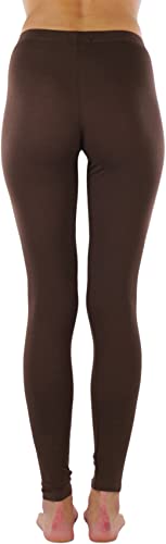 Image of ToBeInStyle Women's Skinny Fit Cotton Full Length Leggings Tights - Regular and Plus Sizes