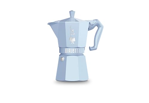 Image of Bialetti Exclusive Moka Pot, Premium Italian Stovetop Espresso Maker, Italian Made; Moka Pot /Percolator /Coffee Maker /Mocha Pot for an Authentic Italian Coffee (Blue, 6 Cup)
