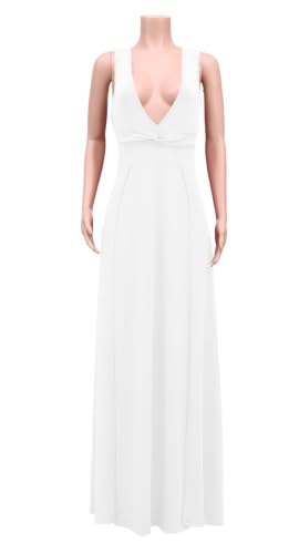 Image of Women's Plus Size Maxi Wrap Dress Sleeveless Deep V Neck Split Dress