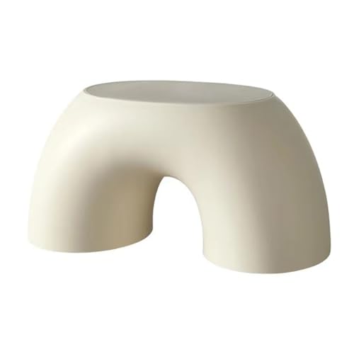 ASIAD Ringförmig Toilettenhocker Erwachsene Tragbar rutschfest Langlebig Kackhocker für Das Badezimmer Klohocker Wohnbereich Couchtisch Fußhocker,Weiß