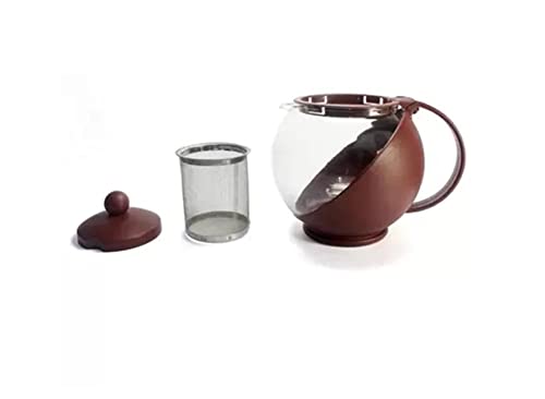 Chaleira De Vidro Bule Com Infusor Jarra Para Cha E Frutas Com Filtro 750ml Luxo