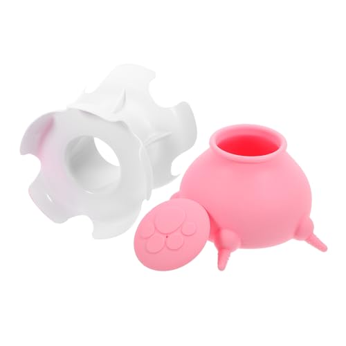HOLIDYOYO Alimentador de para Cachorros con Soporte y Tetinas Simuladas Estación de Alimentación para Leche y Agua para Mascotas Pequeñas como Perros y Gatitos