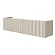 Selsey Meuble TV Suspendu Fiorra 37x144x38,3cm - TV Lowboard Cashmere - Hängend - Moderne Eleganz - Raffiniertes Design - 3 Fächer - Integrierter Kabeldurchgang - Selbstmontage - Holzoptik Beige/Grau