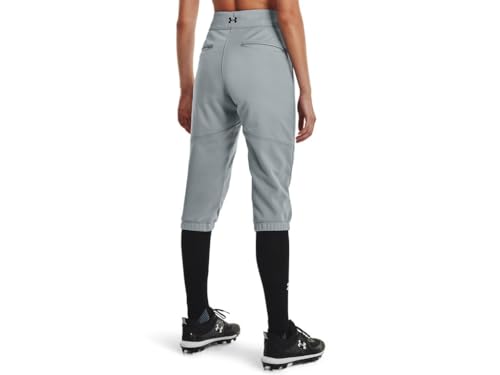 Under Armour Women's Vanish Softball Beltless Pants, Baseball Gray (075)/Black, Small - image 2