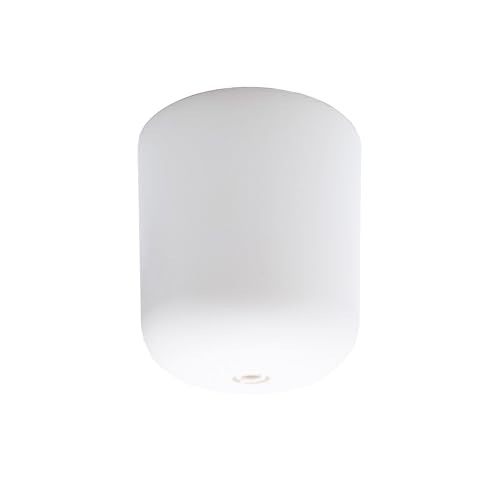 Moderner Lampenbaldachin ø 65mm H. 69mm aus mattem Kunststoff - Praktischer Baldachin für Ihre Lampe - einfache Montage - Ideal für DIY-Projekte (Weiß)