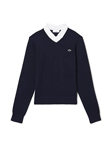 Lacoste-Damen PULLI-AF9315-00, Navy Blau/Weiß, 42
