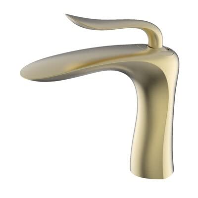 Robinet de salle de bains or brossé pour vasque moderne