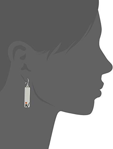 Rhodium Plated Om Divinity Drop Earrings