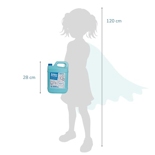 alldoro 60657 Bubble Fun Płyn do baniek mydlanych w kanistrze o pojemności 2500 ml, 2,5 litra XXL, kanister do uzupełniania kolorowych i dużych baniek mydlanych, dla dzieci, dorosłych, na imprezy i