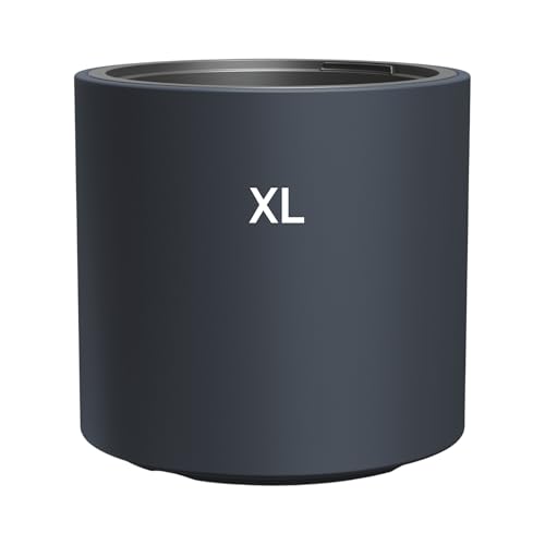 MELTOM Blumenkübel Blumentopf mit Herausnehmbaren Einsatz Rund Frostbeständiger Modern Matt (Anthrazit, XL)