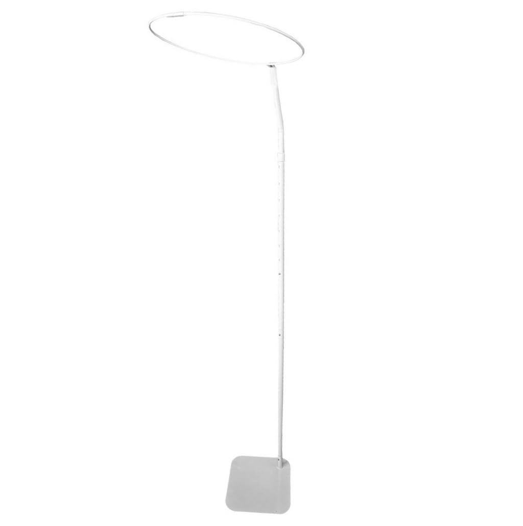 Générique Stefano Fashion - Flèche de lit bébé - Hauteur réglabe - 150 cm à 185 cm - Base carrée - Blanc - Taille Universelle pour Voile Rond