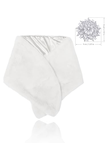 Women's Weddings Faux Fur Wraps and Shawl Bridal Fur Stole for evening dresses2