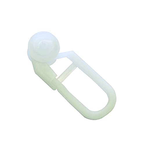 Gardinia Rollers With Hook Clip For GE And P2U Curtain Rod Models, 100 Pack, UV-Resistant, Plastic, White, 913