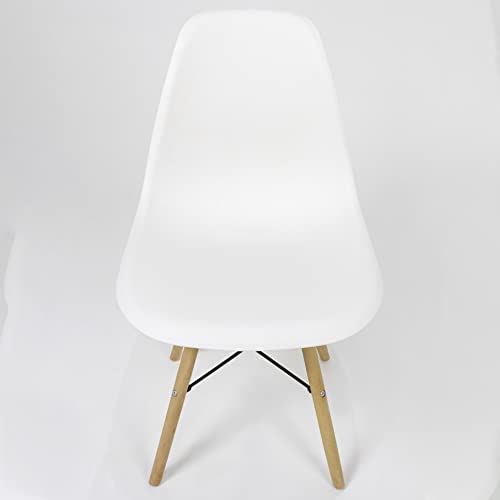 Cadeira Eames Eiffel Pés de madeira Escritório Sala Cozinha Cor: Branco