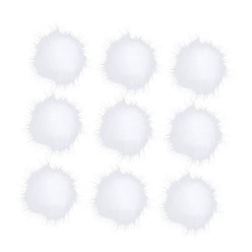Accessoires de vêtements pompon synthétique blanc pour décoration chaussures