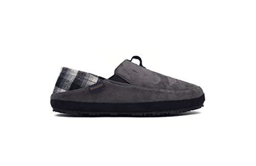 Pendleton Men's Day Drop Washable Microsuede & Pendleton Wool Slipper Steel Gray, 8