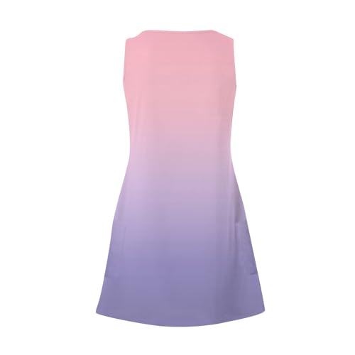 Image of Summer Dresses for Women 2026 Casual V Neck Sleeveless Sundresses Boho Beach Tank Dresses with Pockets