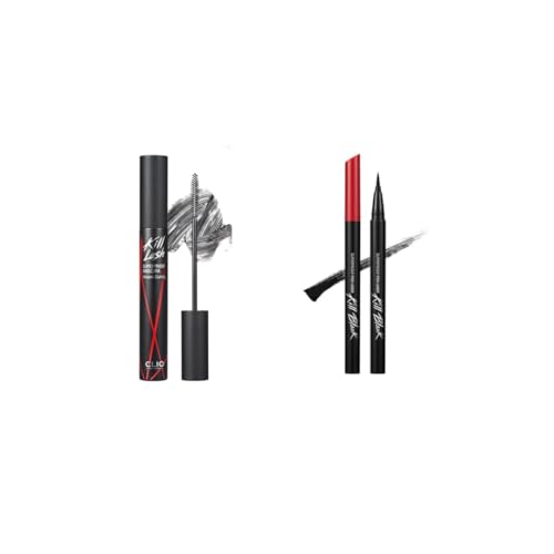 Image of CLIO Kill Lash Superproof Mascara 02 Volume Curling + Waterproof Pen Liquid Eyeliner 01 Black