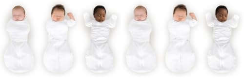 Image of SwaddleDesigns 6-Way Omni Swaddle Sack for Newborn, Transitional Swaddle Sack with Wrap & Arms Up Sleeves & Mitten Cuffs, Easy Swaddle Transition, Better Sleep, Sterling Polka Dot, Small, 0-3 Months