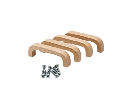 JOWE Set of 4 Furniture Handles (Untreated Oak), Beech