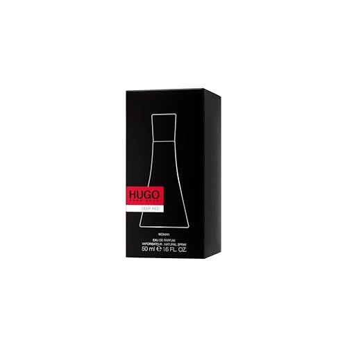 HUGO Deep Red - Eau de Parfum for Her - Ambery Fragrance With Notes Of Clementine, Freesia, Sandalwood - Medium Longevity