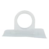 Haken für Gardinenstange, kein Bohren, 7 x 7 cm, transparent, PVC, Wandmontage, Halterung für hängende Organizer, Mastix, Aufbewahrungslösung, platzsparend, rundes Design