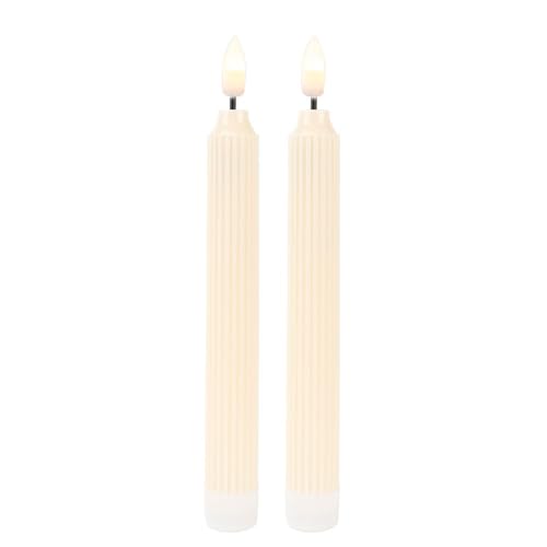 Ideen mit Herz LED-Stabkerzen | 2 Stück | künstliche Deko-Kerzen im...