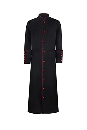 mewjoy Men's Medieval Pastor Robes Renaissance Priest Attire Long Robes Pastor Gown Halloween Cosplay Costume for Adult, M mewjoy Men's Medieval Pastor Robes Renaissance Priest Attire Long Robes Pastor Gown Halloween Cosplay Costume for Adult, M