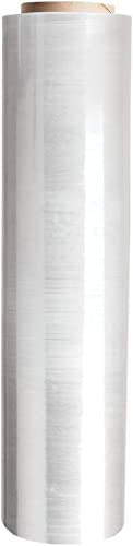 | Plastic wrap roll 18 inch | Stretch Film Roll 55 Gauge, 1500 Feet | Durable Adhering Packing | Wrapping for moving
