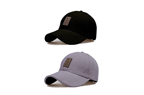 Image of solid plain unisex cotton caps free size adjustable casual look stylish cap