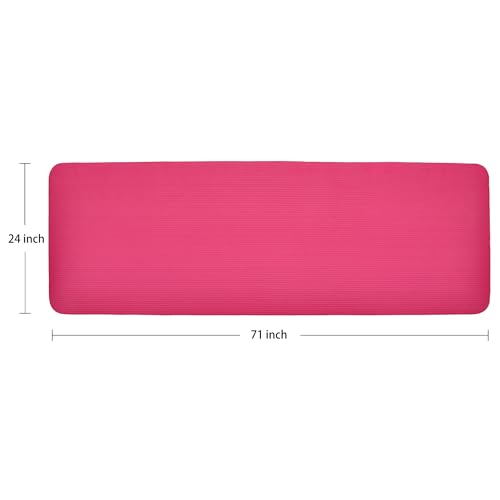 Fitvids 1/2-Inch Extra Thick High Density Anti-Tear Exercise Yoga Mat with Carrying Strap