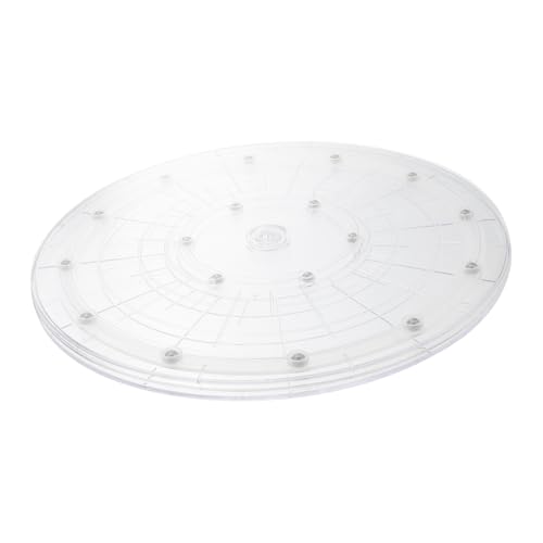 Mipcase Placa Giratoria Acrílica Transparente de Grados Base Giratoria Práctica sin Instalación para Cocina y Exhibición