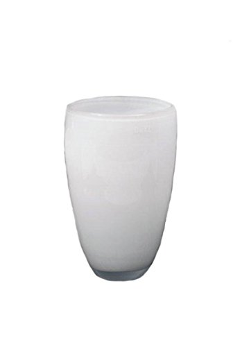 Dutz Vase Glas - weiß - Höhe 32 cm, Durchm. 21 cm