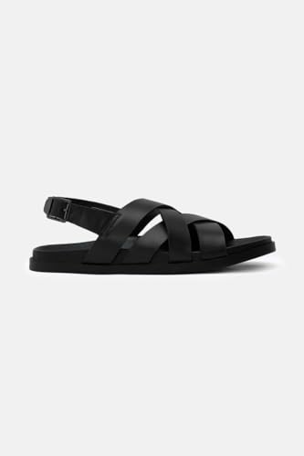 Image of SNITCH Men's Sandals | Minimalist Solid Pattern Design | PU Synthetic Upper & PU Insole, TPR Outsole | Adjustable Strap Casual Footwear