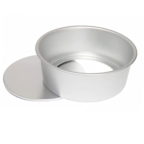 MOKKHNB Molde para Pasteles Redondo Base Desmontable de Aluminio Anodizado Antiadherente para Tartas Pasteles de Boda y Postres Plata