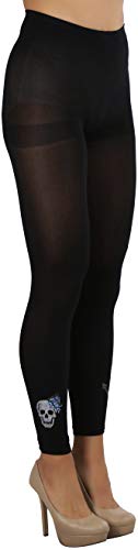 Image of ToBeInStyle Women's Opaque Ankle Long Nylon Footless Fun Tights Pantyhose